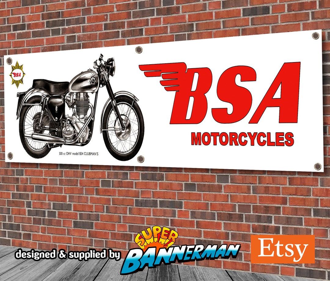 BSA Goldstar Motorcycles Banner for Garage, Showroom Etc Etsy