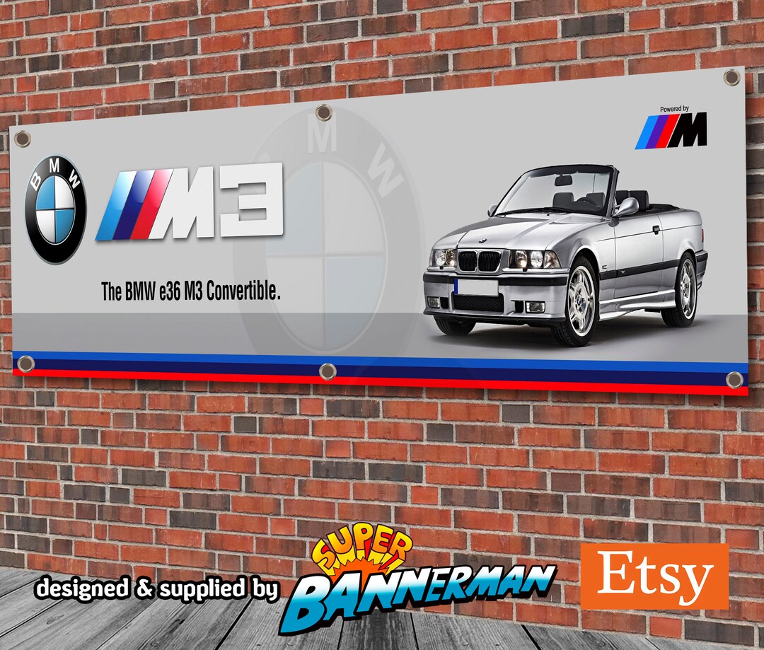 BMW E36 M3 Convertible Banner for Garage Showroom Etsy