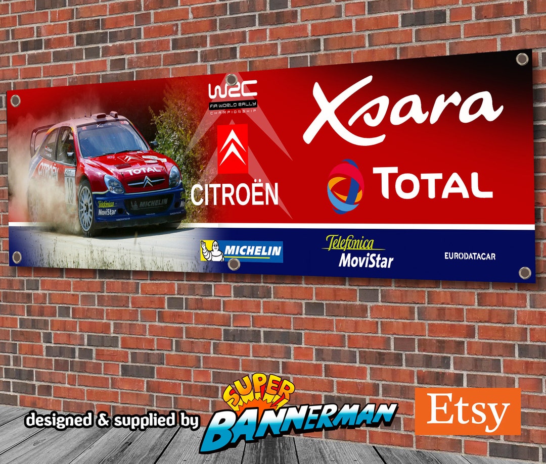Citroen Xsara Total WRC Rally Car Banner for Garage Workshop - Etsy