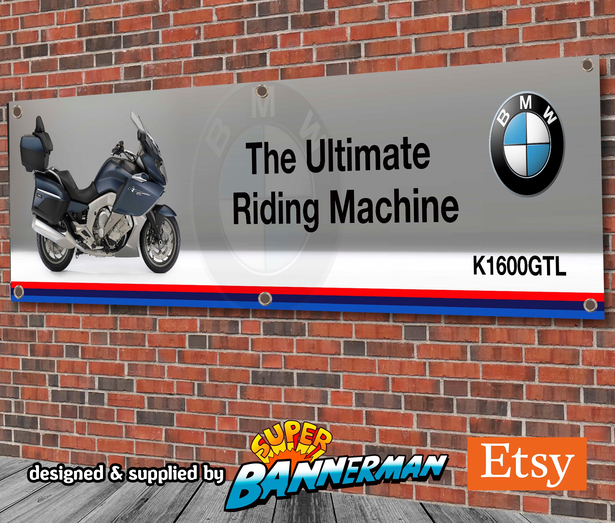 thumbnail image 2 of Halcyon Automotive BMW Motorrad Banner - Garage Wall Display, Printed PVC, 1290x330mm 2 of 6