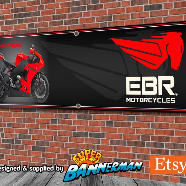 EBR Motorcycles 1190 RX (red) Banner for Garage, Workshop, Showroom etc