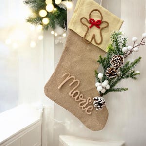 Christmas stocking, Santa stocking with name, gift from Santa, small Santa gifts, Santa socks, Santa boots to fill