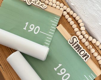 Personalized children's height chart 10-190 cm, measuring stick, christening gift, nursery gift, birthday gift, baby gift, wooden height chart