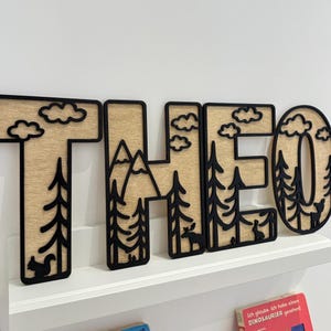 Letrero de puerta de madera personalizado, placa con nombre para habitación infantil, letras de madera, decoración habitación infantil, letrero de madera, letras de madera
