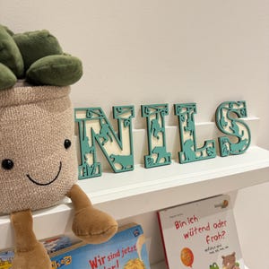 Letrero de puerta de madera personalizado, placa con nombre para habitación infantil, letras de madera, decoración habitación infantil, letrero de madera, letras de madera