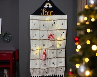 Personalized fabric advent calendar for children with name | DIY advent calendar | Advent calendar to fill | Christmas gift