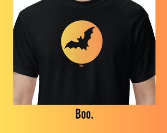 Halloween-Fledermaus-T-Shirt - "Boo."