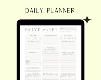 Tagesplaner Digital Download, Goodnotes Planner, iPad Planner, Easy Daily Planner