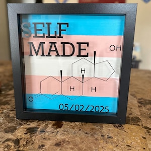 Recuerdo de cristal personalizado del Orgullo Trans