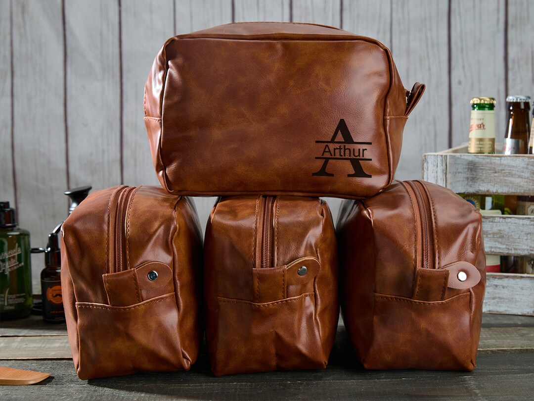 Personalized Toiletry Bag Leather Dopp Kit Engraved Dopp Bag Etsy UK