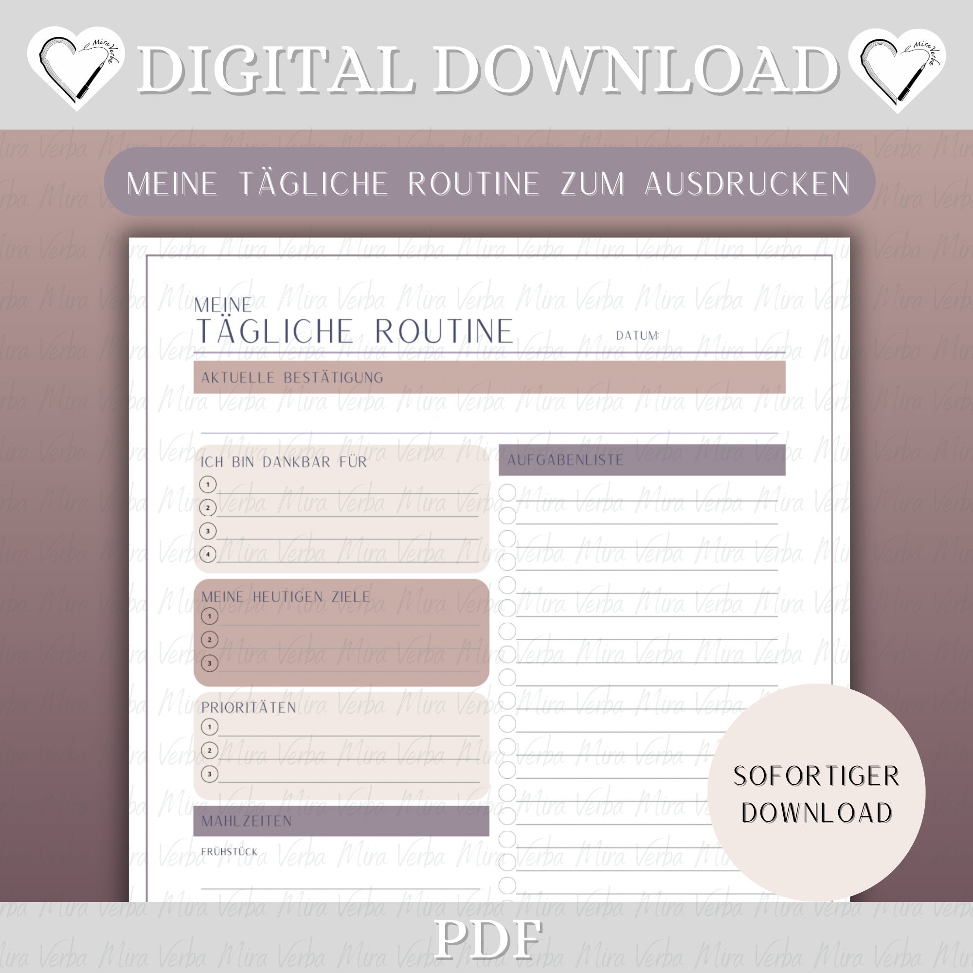 My Daily Routine - Routine Template - Organize and Reflect on Your Day ...
