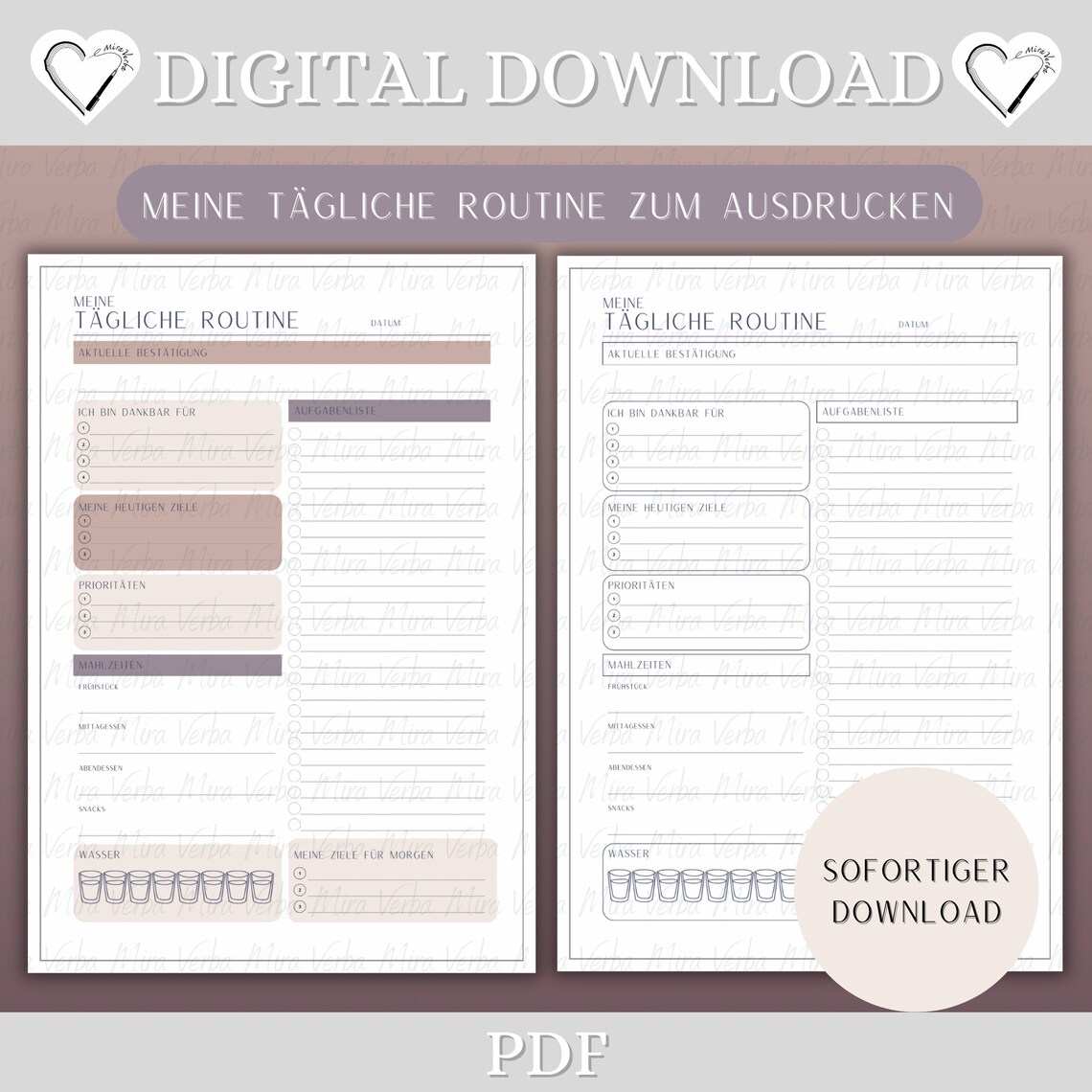 My Daily Routine - Routine Template - Organize and Reflect on Your Day ...