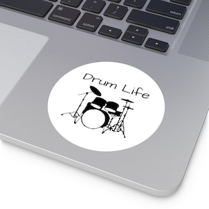 Drum Life -  Drummer Round Stickers, Indoor\Outdoor