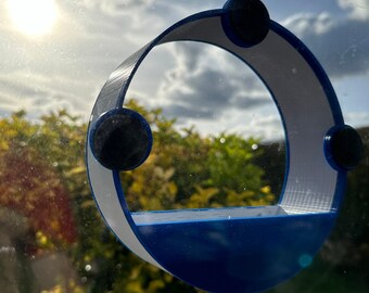 Circular Window Bird Feeder with Unique Colours / Ideal for Watching and  Feeding with Personalised Customised Colours / Box Feeding Station