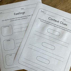 Reading Response, Elementary Printable-main Idea, Reading Comprehension ...
