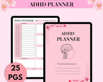 ADHD Planner, Daily Focus and Productivity, Neurodivergent Adult Organizer (Digital PDF)
