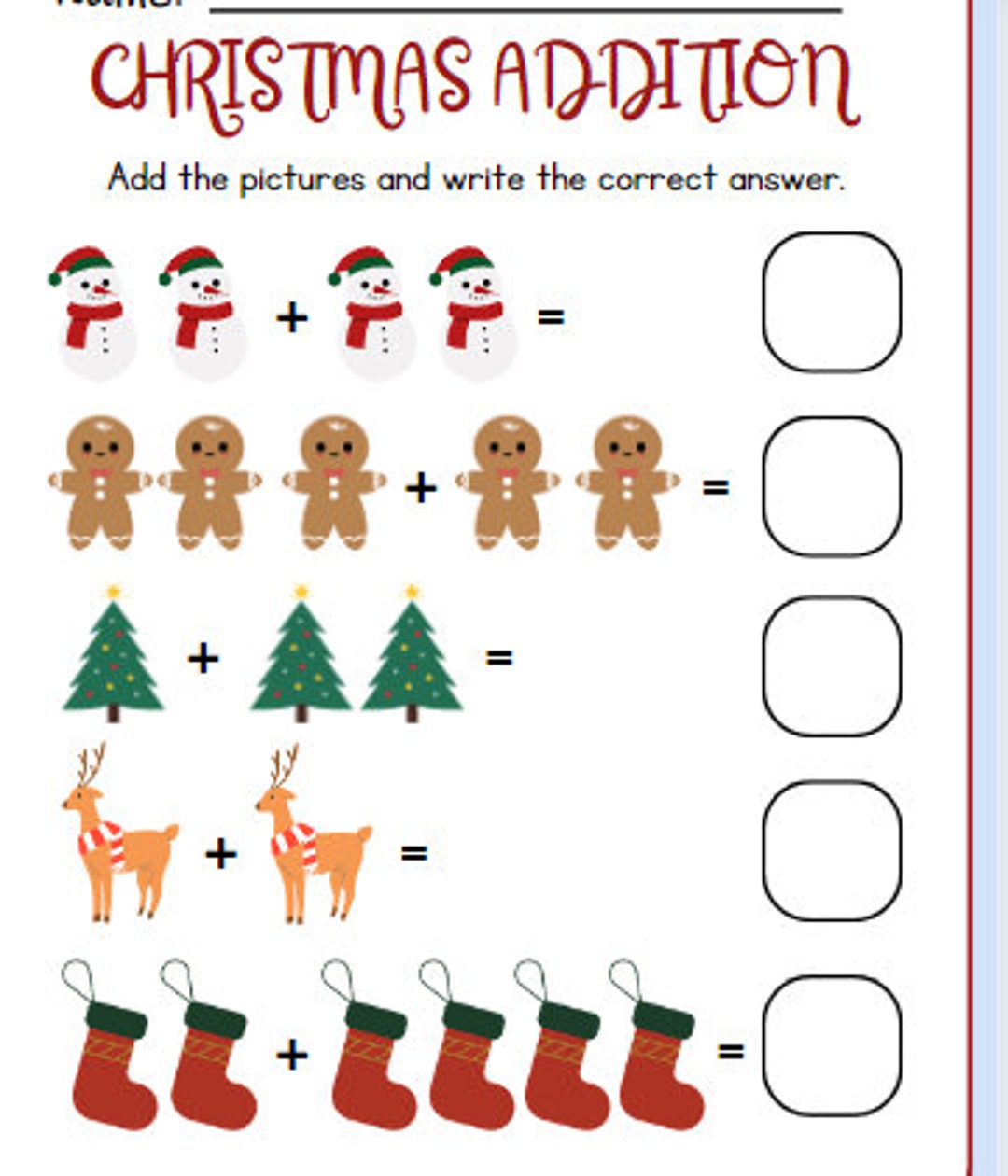 Christmas Activity Pack for Kids Digital Download File - Etsy
