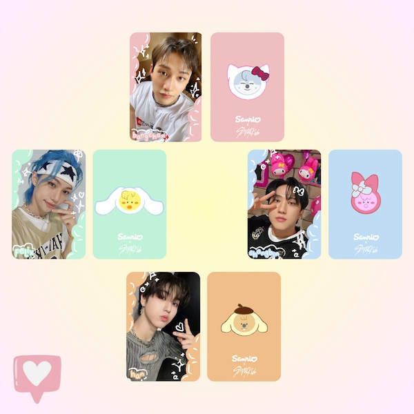 Photocards Stray Kids x Sanrio