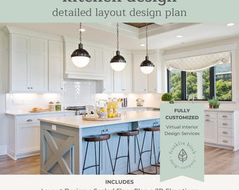 Complete Kitchen Design Plan - Fully Customized Virtual Interior Design ...
