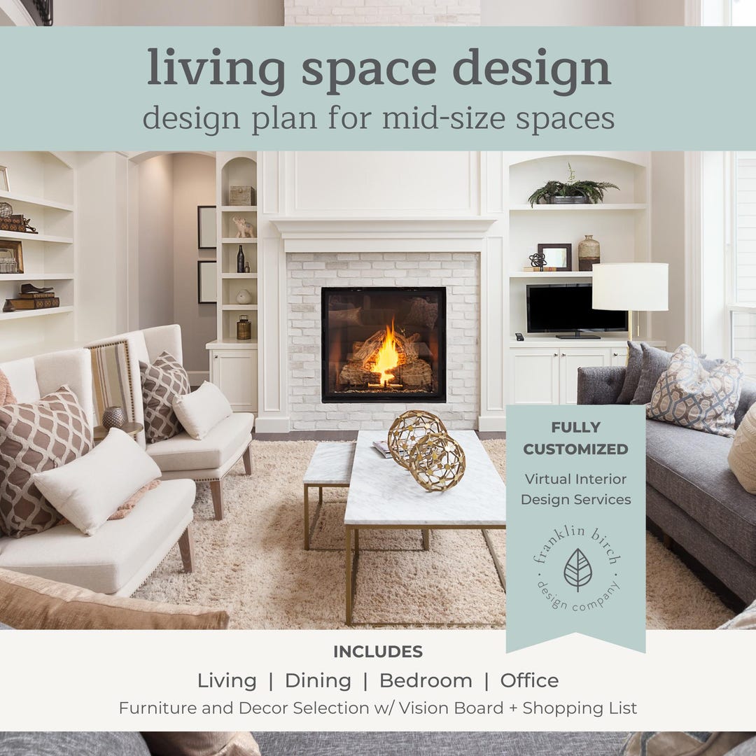Mid-size Space Design Plan - Fully Customized Virtual Interior Design ...