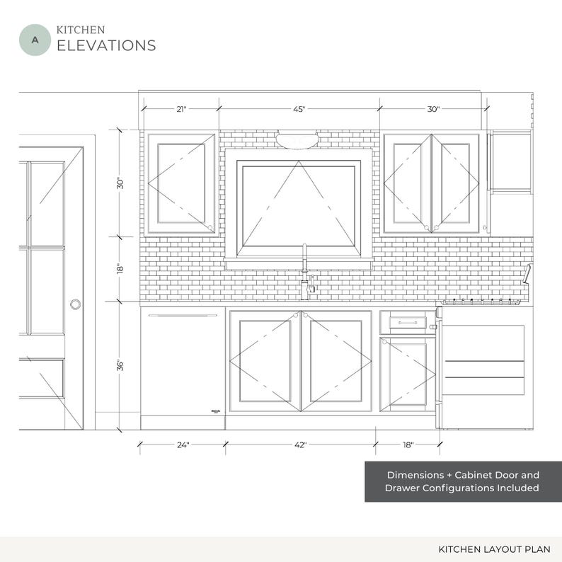 Kitchen Layout Design Plan - Fully Customized Virtual Interior Design ...