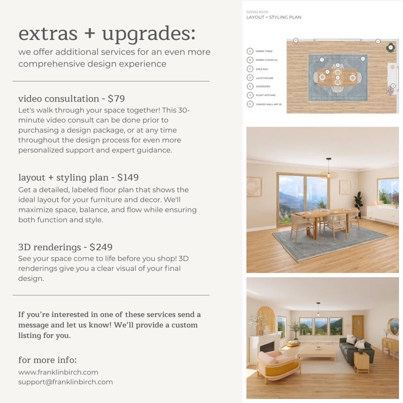 Large Space Design Plan - Fully Customized Virtual Interior Design ...