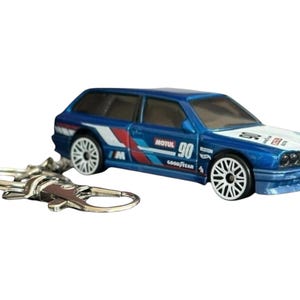 BMW M3 Wagon Keychain • Hot Wheels Diecast • Key Clip Keychain/Charm For Bag, Backpack, Keys, & More