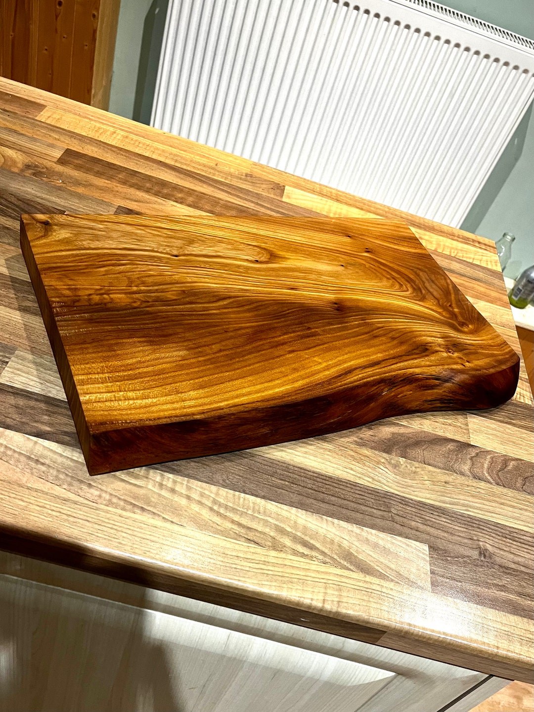 Elm Wooden Chopping Board Live Edge Wooden Cutting Board Etsy
