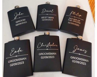 Hip Flask, Wedding Hip Flask, Personalised Hip Flask, Groom Hip Flask, Groomsmen Hip Flask, Best Man Hip Flask, Groom Gift, Groomsman Gift