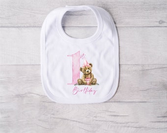 Bib, 1st Birthday, First Birthday, One, Baby Bib, Wild One, Baby Accessories, Baby Girl,