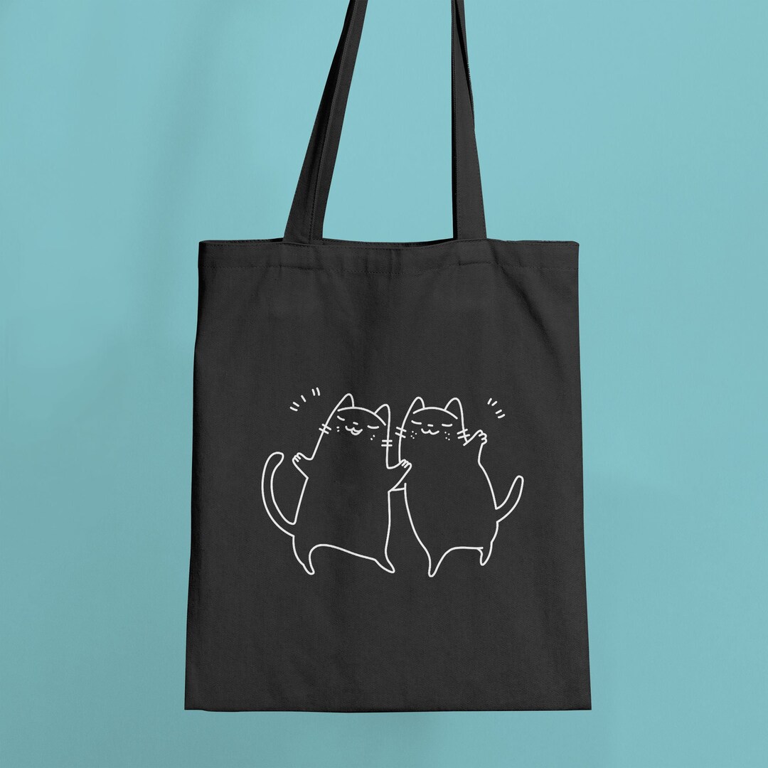 WZMPA Manga Kawaii Cat Tote Bag Lucky Cat Cartoon Gift Anime Cats Shopping Bolsa De Comestibles Japonés Anime Mercancía