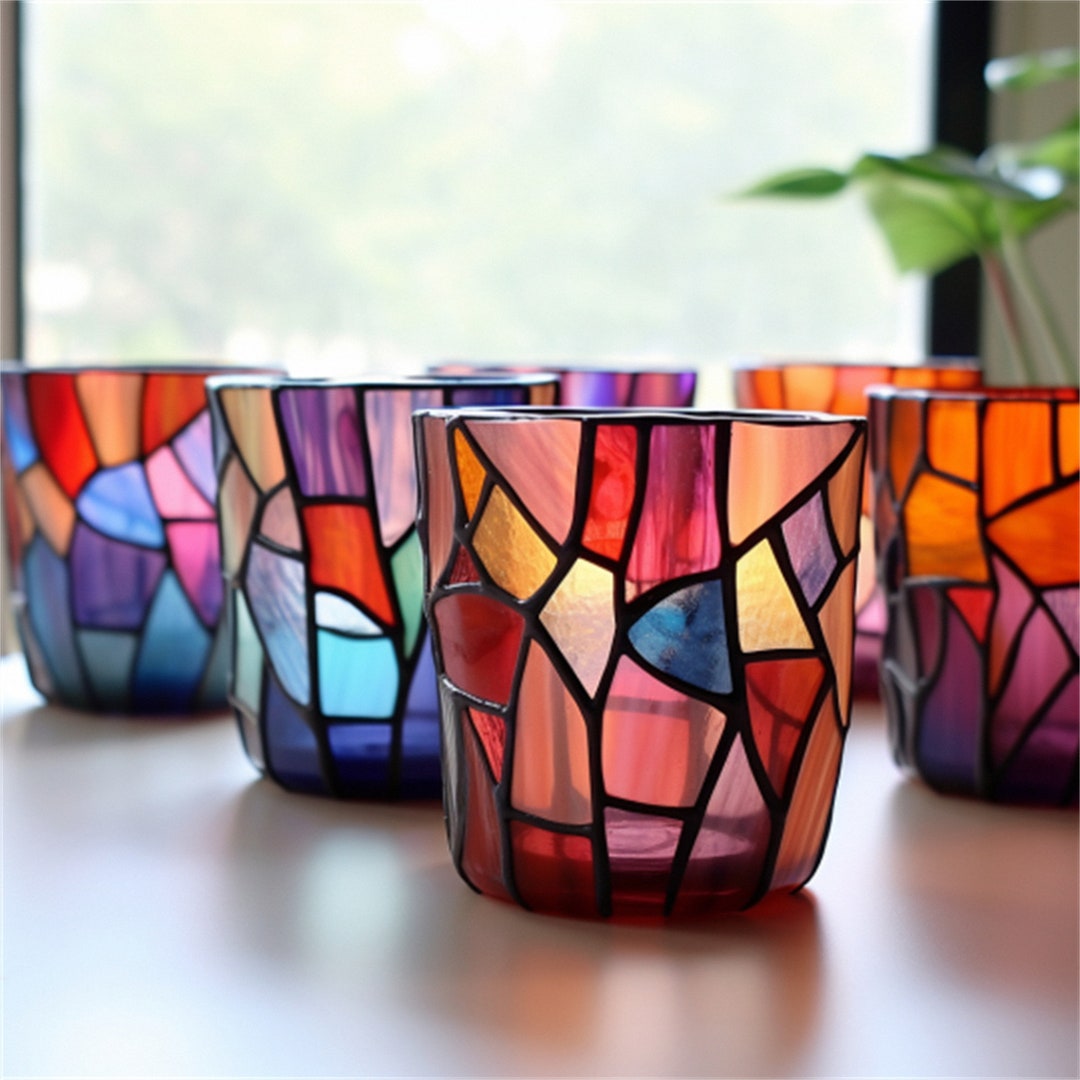 Stained Glass Flower Pots Elegant Artistry for Your Blooms in Unique ...