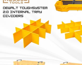 Dividers Compatible with Dewalt ToughSystem 2.0 Shallow/Deep Internal Toolbox Tray | Rugged Tools