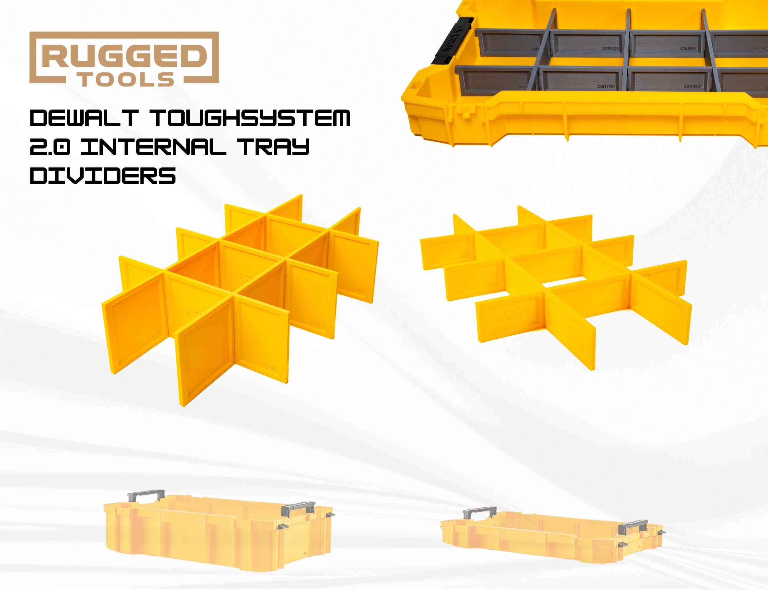 Dewalt ToughSystem 2.0 浅型/深型内部ツールボックストレイ対応仕切り