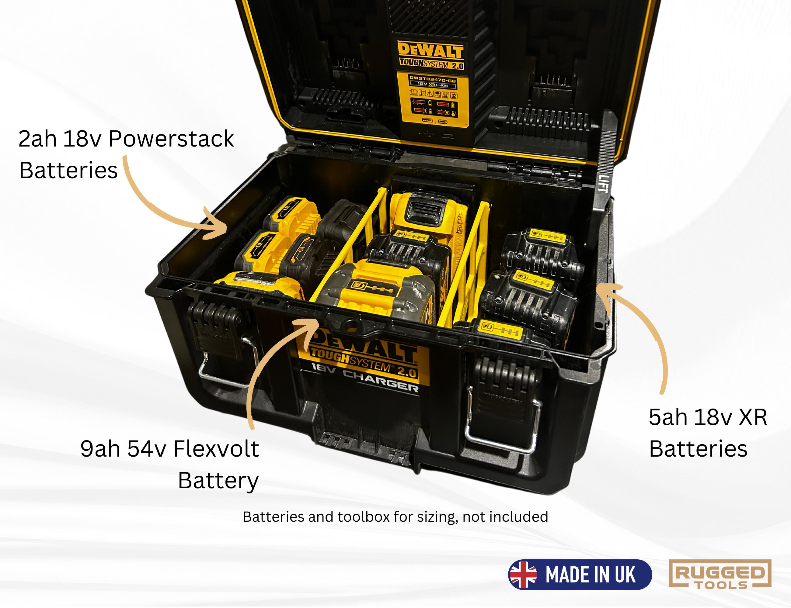 Insert Para Rack De Baterías DEWALT ToughSystem DS400, Para 18V XR Y 54V Flexvolt, Color Blanco