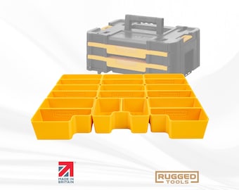 Rugged tools Storage bins for Dewalt Tstak Double Drawer toolboxes
