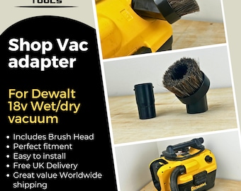Dewalt 18v Wetvac adaptor and Brush attachment- RUGGED TOOLS