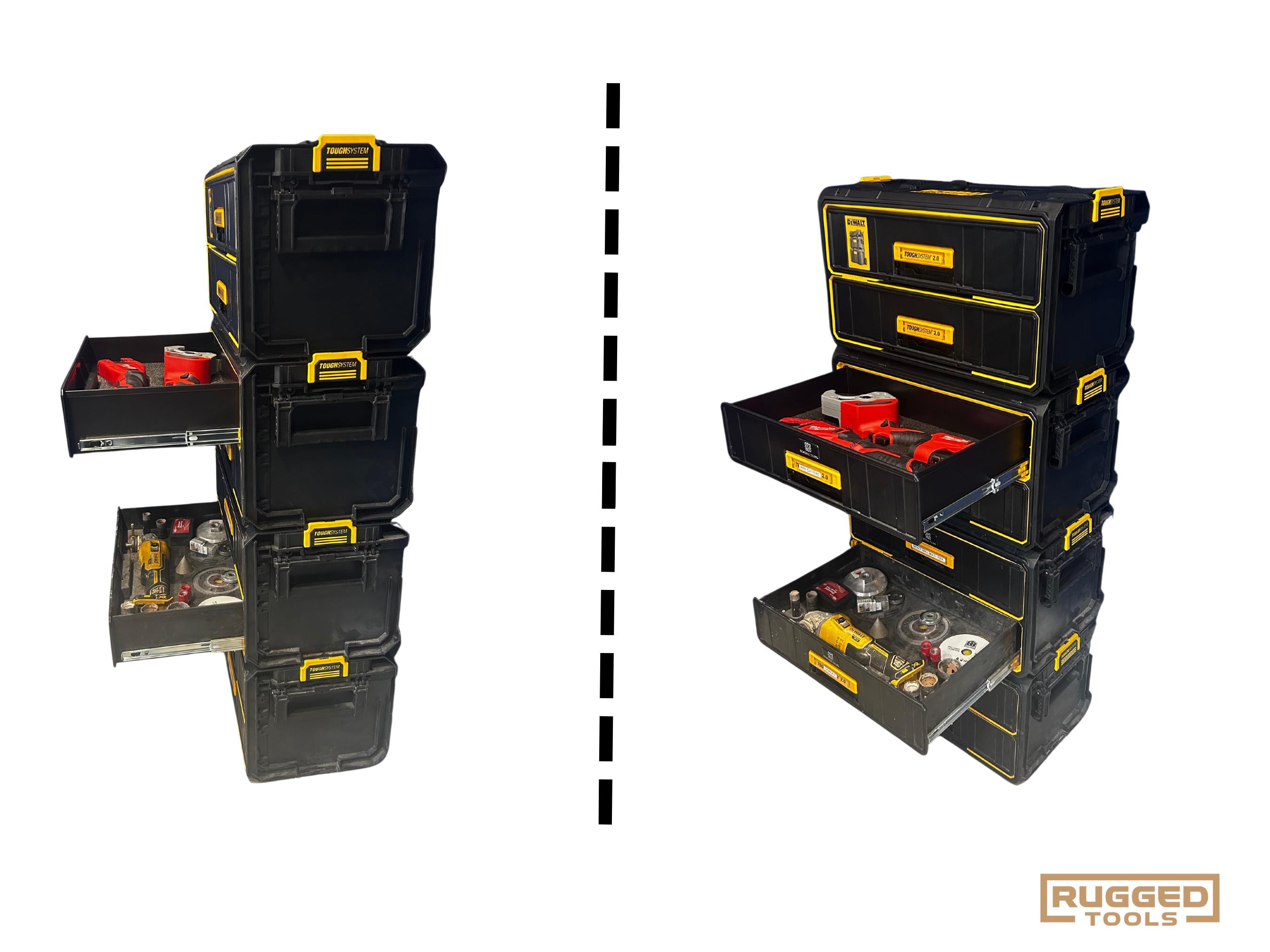 DewaltのToughsystem 2.0ツール収納引き出しボックスの剛性と DewaltのToughsystem 2.0ツール収納引き出しボックスの剛性と