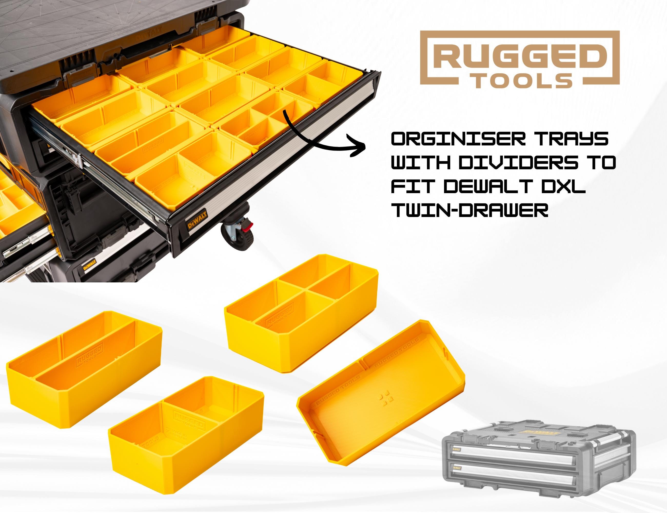 Organiser Tray With Dividers for Dewalt DXL Twin Drawer Toolbox