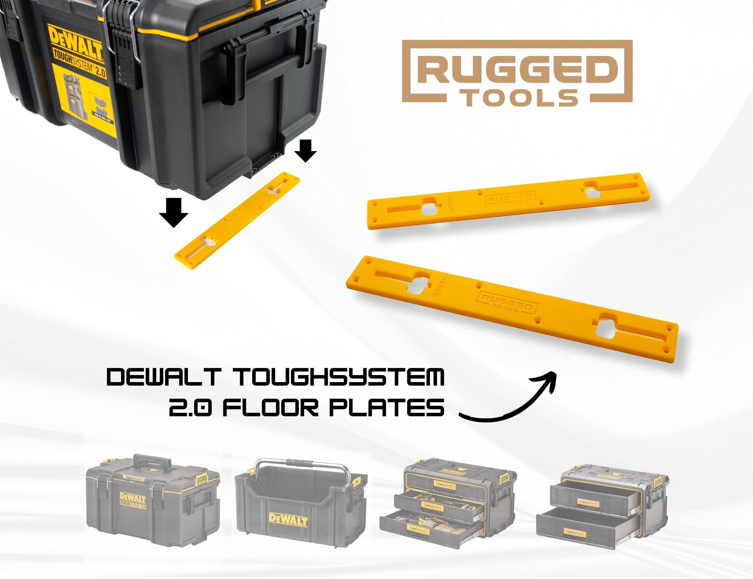 Dewalt Toughsystem 1.0/2.0 ツールボックス用滑り止めプレート