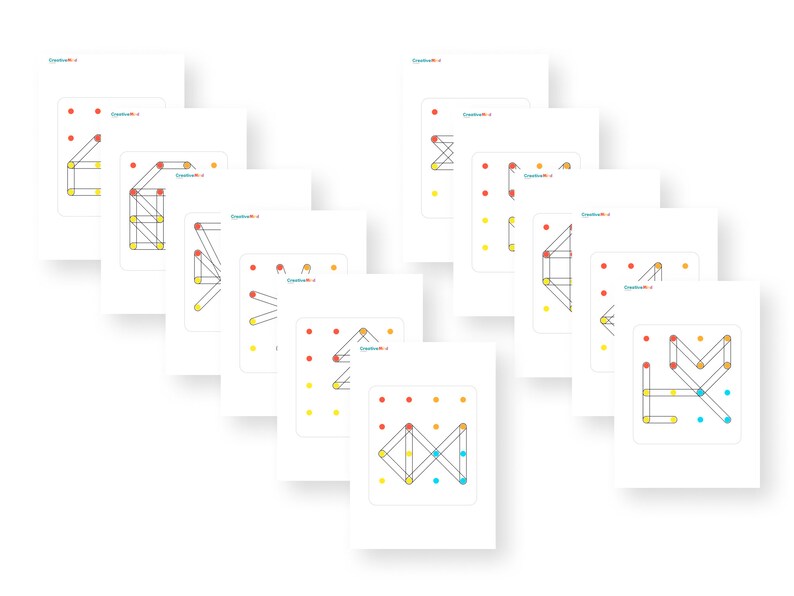 Printable 'geoboard Cards' for Match and Tap Hammer Box Lovevery ...