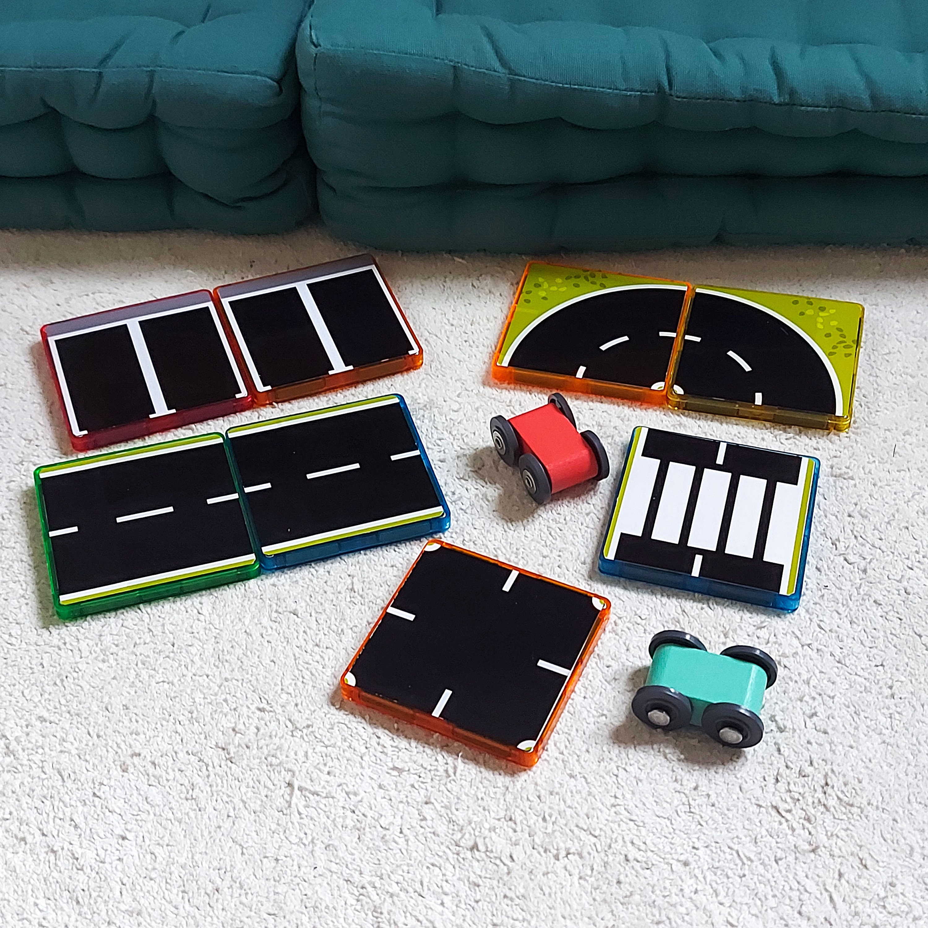 Printable Car Track Set for Magnetic Tiles Homeschool Toddler ...