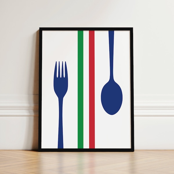 Italy Travel Poster – Indulge in the allure of Italy without leaving your home. One piece poster for your kitchen. Pasta Poster Printable.