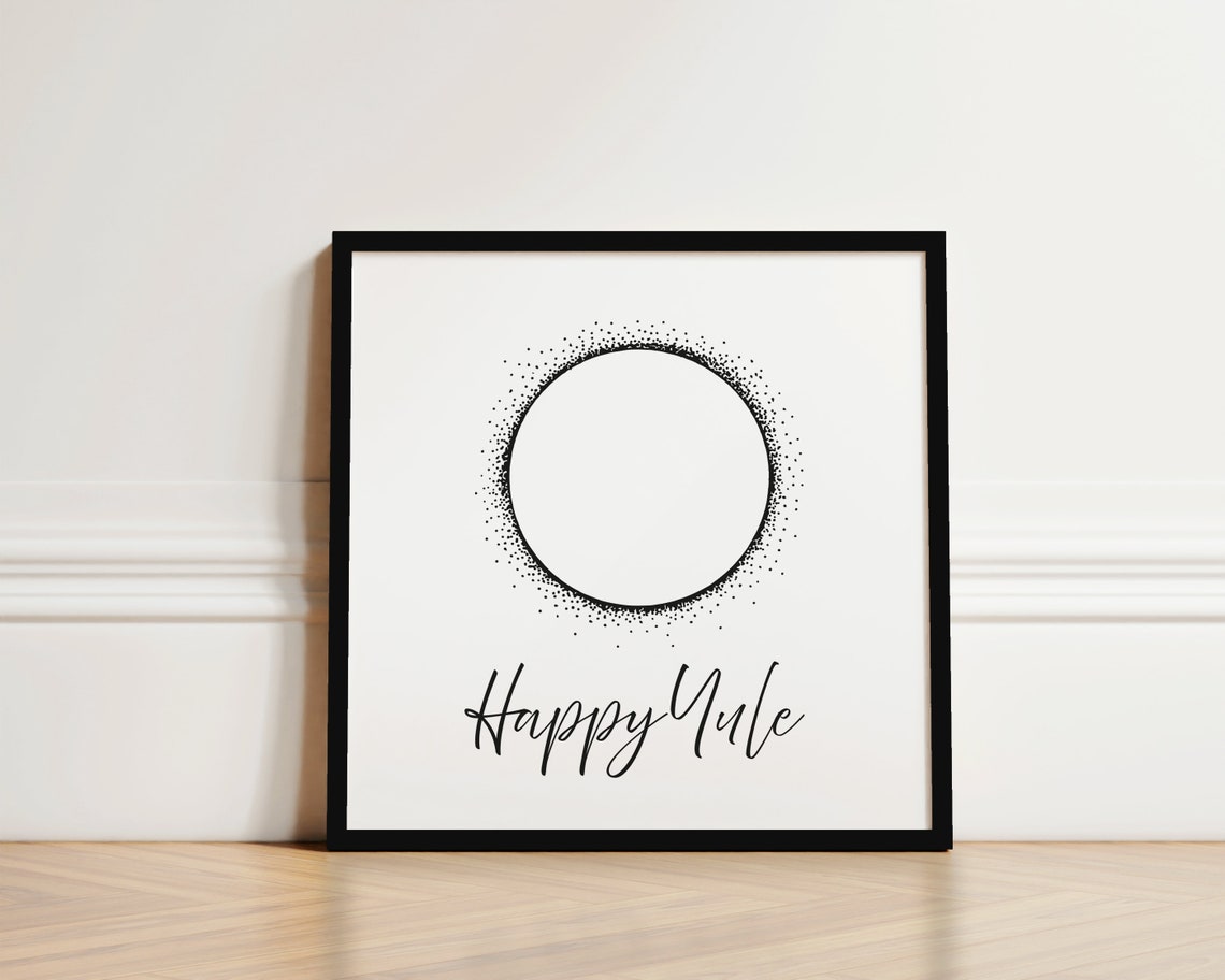 Happy Yule Happy Winter Solstice Eclipse Printable Makes a Wonderful ...