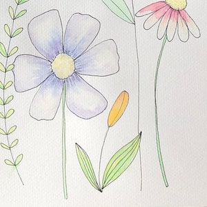 Hallo Frühling Original Aquarellmalerei. Florales Illustrationsposter. Frühlings Kunstdruck Poster. Ein handgemachter botanischer Aquarelldruck. Bild 10