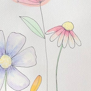 Hallo Frühling Original Aquarellmalerei. Florales Illustrationsposter. Frühlings Kunstdruck Poster. Ein handgemachter botanischer Aquarelldruck. Bild 6