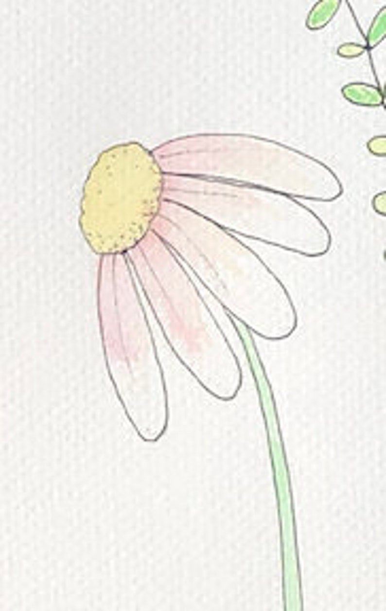 Hello Spring Original watercolour painting. Floral illustration poster. Spring art print poster. Handmade watercolor botanical print. image 4