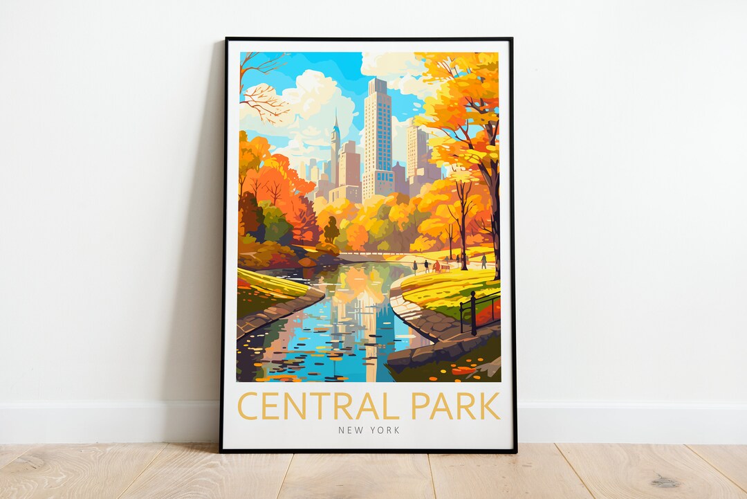 Minimalistic Central Park Nyc Poster, Central Park Nyc Wall Art, Central Park Nyc Wall Art