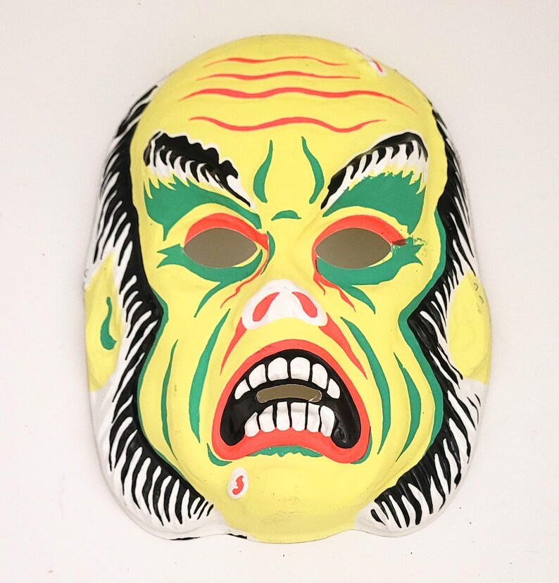 Vintage Plastic MASK Halloween 70s Ben Cooper Style Etsy