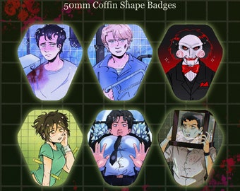 Saw - 50mm Coffin Badges